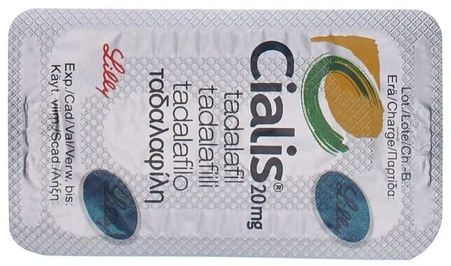 Cialis 20 mg blister, foil side