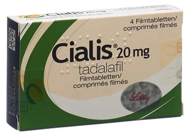 Cialis 20 mg carton containing 4 film-coated tablets